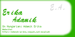 erika adamik business card